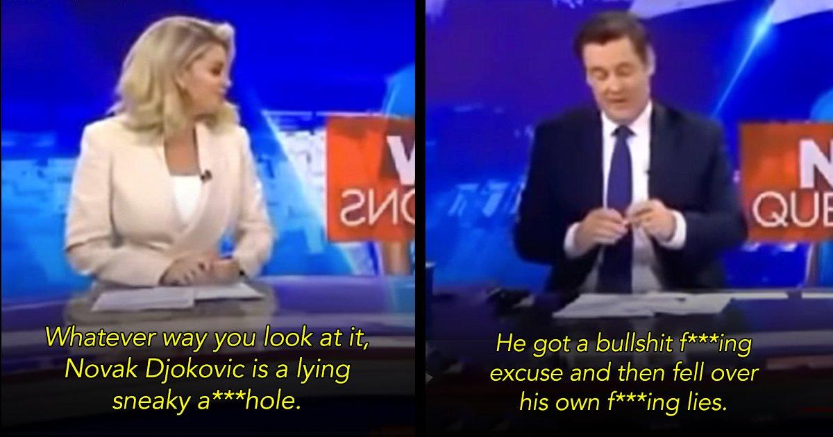 Lying A**hole: TV Anchors Caught Criticising Djokovic In Leaked Video, Twitter Agrees With Them
