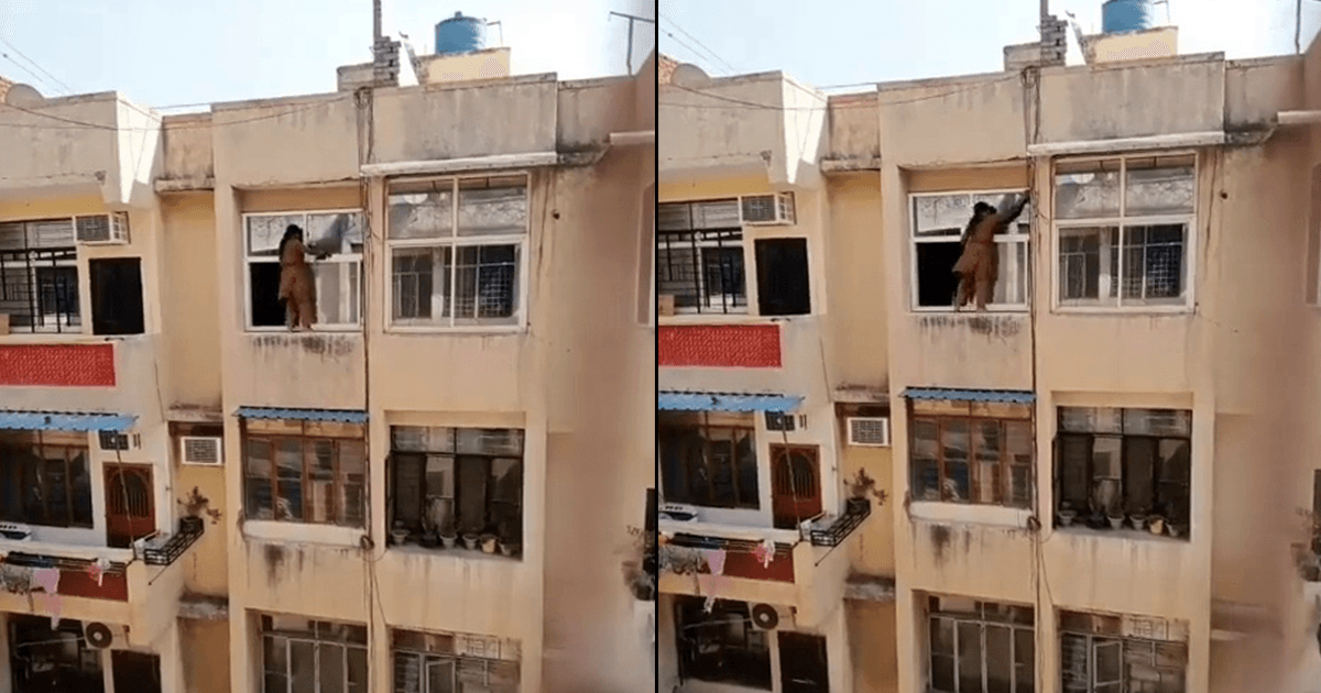 This Woman Took Diwali Ki Safai To A Dangerous Height & Twitter Prays For Her Safety