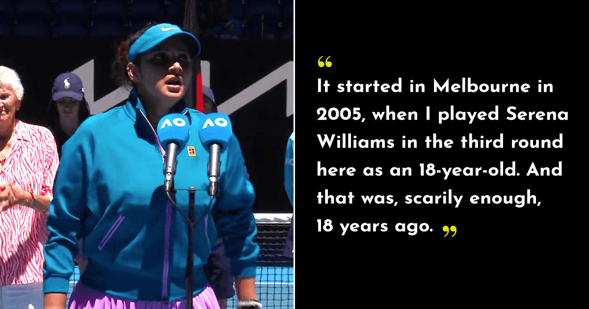 Tennis Legend Sania Mirza Gets Teary-Eyed As She Plays Her Last Grand Slam At Melbourne