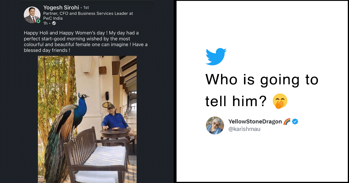 Man Calls Peacock A ‘Beautiful Female’ In LinkedIn Women’s Day Post & Gets Schooled