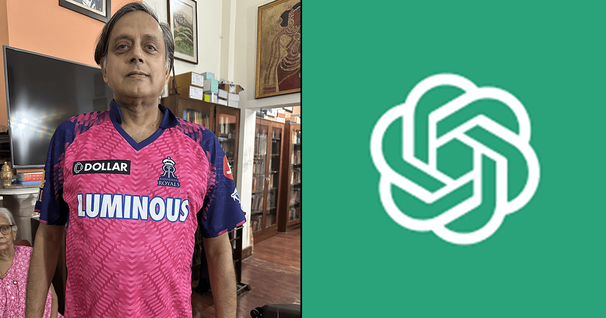 Shashi Tharoor Thanks Rajasthan Royals For The Jersey, RR Replies Using ChatGPT As ‘Tharoorosaurus’