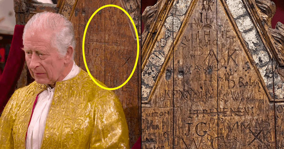 TIL: 18th Century School Boys Left Actual Graffiti On King Charles’ Coronation Chair