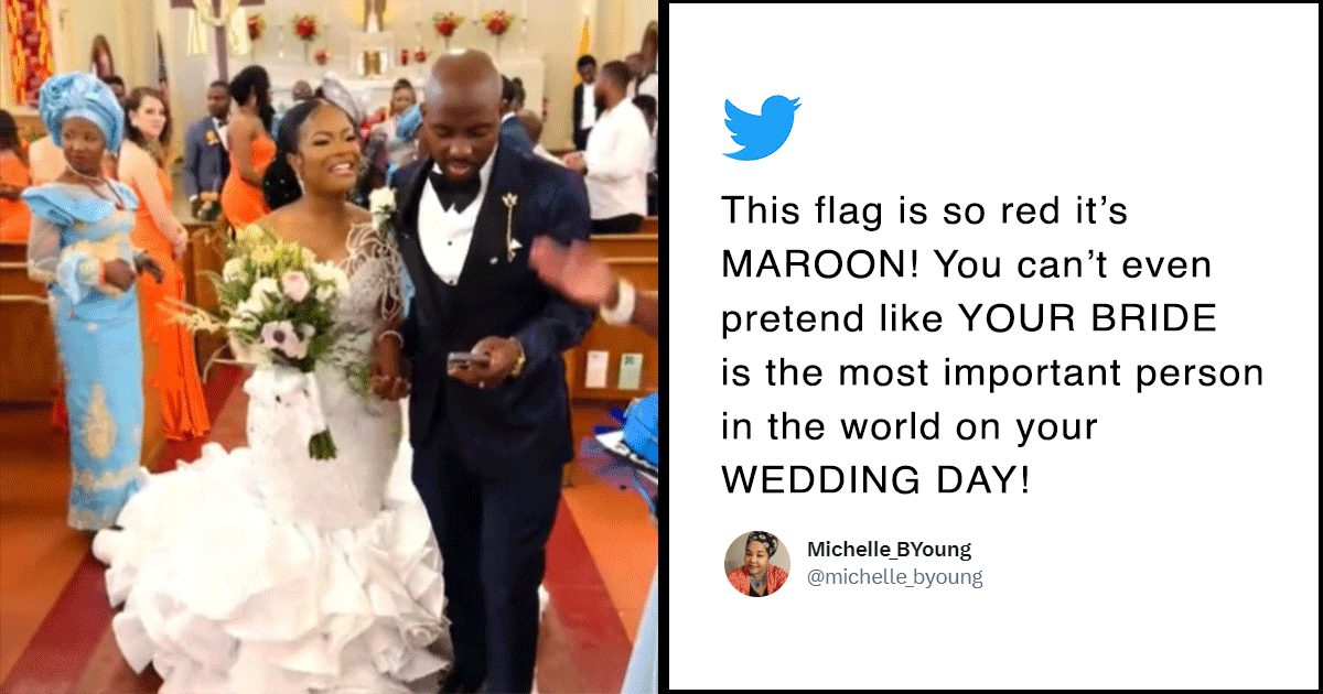 Viral Video Of Groom Glued To Phone During His Wedding Has Netizens Low-Key Annoyed