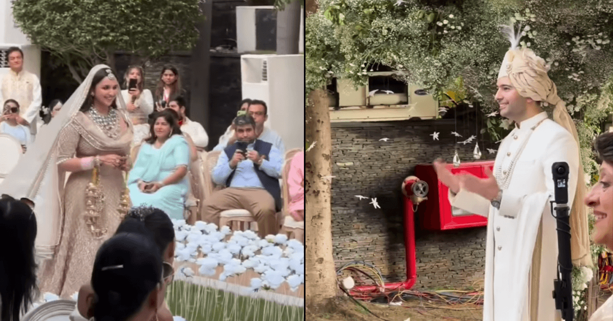 Raghav Chadha’s Reaction To Parineeti Chopra Walking The Aisle Is A Rom-Com Moment & We Love It