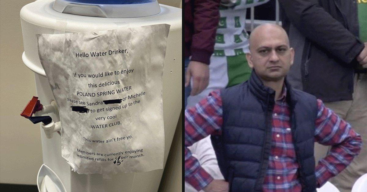 Netizens Slam Boss Asking His Employees To Pay For Drinking Water From The Cooler