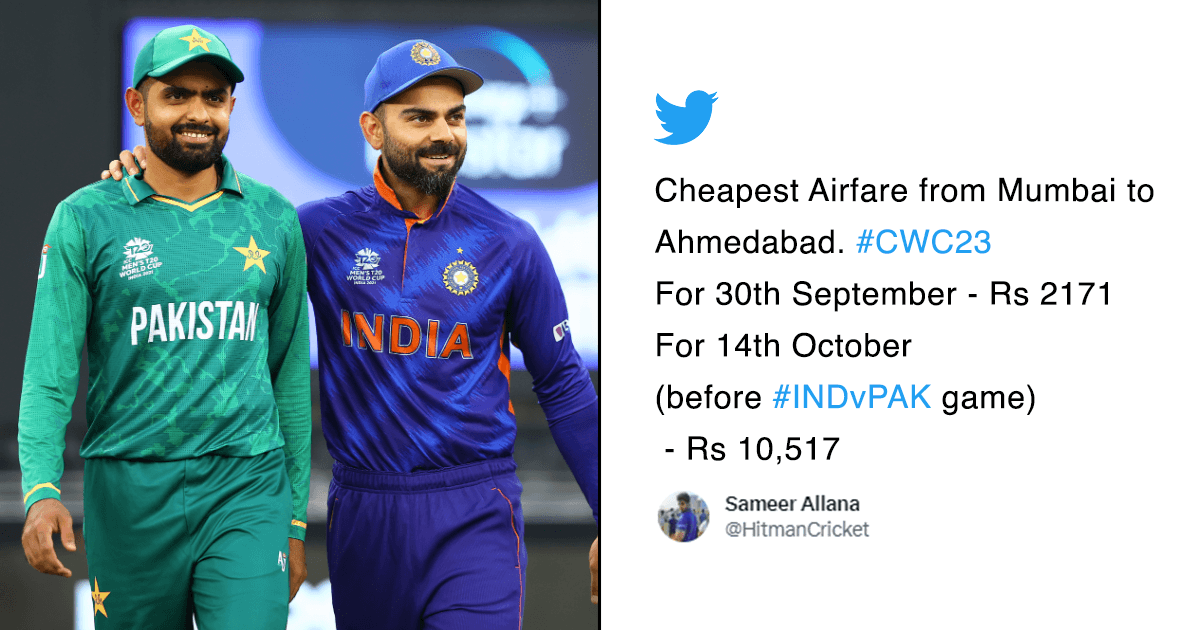 After Hotels, Flight Tickets To Ahmedabad Shoot Up By 350% Ahead Of Ind vs Pak World Cup Game