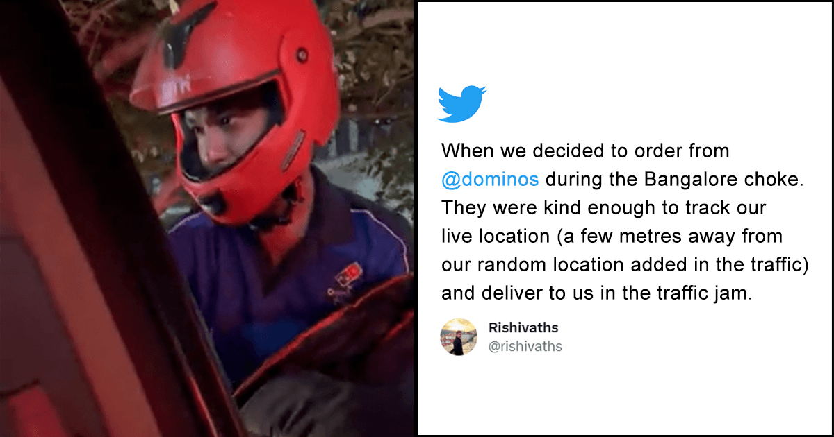 Bengaluru Man Ordered Pizza While Being Stuck In A Traffic Jam & We Don’t Know What To Say Anymore