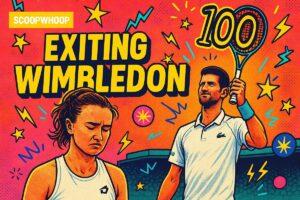 Defending Wimbledon champion Barbora Krejcikova crashes; Novak Djokovic hits century to lead veterans into last 16